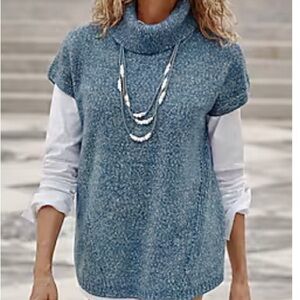 J. Jill Wearever Cowl Neck Short Sleeve Sweater SZ 3X